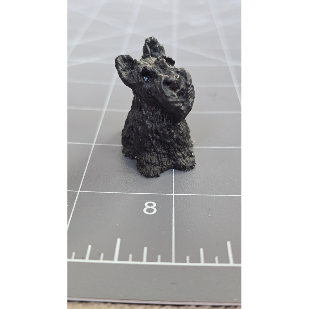 Miniature Scottish Terrier Figurine Black Scottie Dog Small Collectible 1 Inch